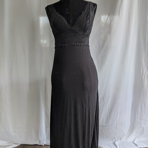 Satan's Secretary Collection | Cynthia Rowley Black Slip Dress Size Small - Picture 2 of 4